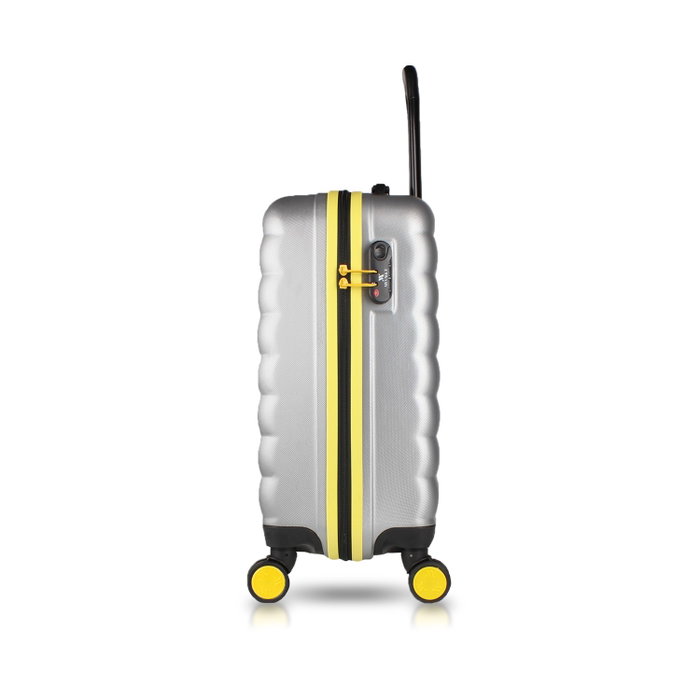 Zoozie Bags Maleta de Cabina Gris con Ruedas Dobles 360°